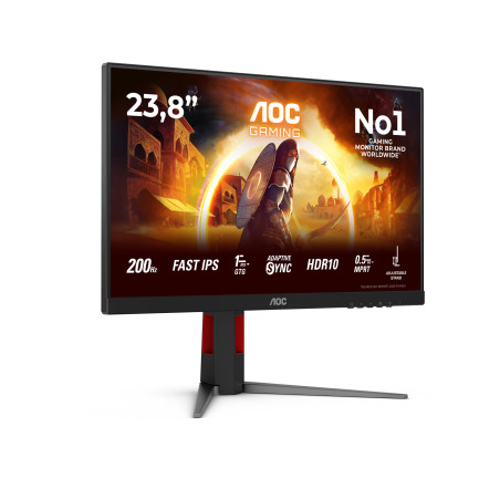 AOC 24G4HA G4 24G4HA, 60,5 cm (23.8"), 1920 x 1080 Pixeles, Full HD, LED, 1 ms, Negro, Rojo