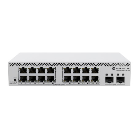 Mikrotik CSS318-16G-2S+IN CSS318-16G-2S+IN, Gestionado, Gigabit Ethernet (10/100/1000), Montaje en rack