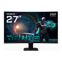 GIGABYTE GS27QCA EU GS27QCA 27" Monitor Curvo para Gaming QHD - 2560 x 1440, 180Hz, 1ms, 250 cd/m², FreeSync, HDR Ready, HDMI