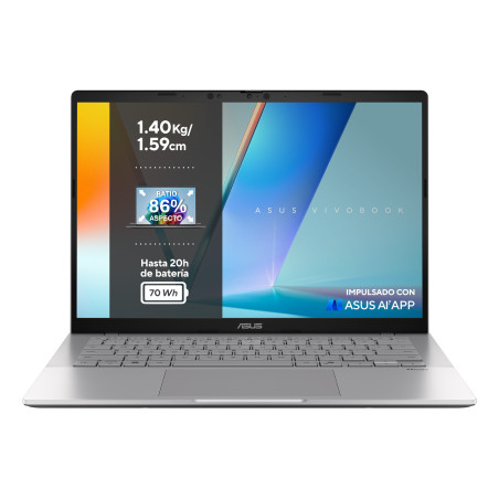 ASUS 90NB16B1-M002S0 Vivobook S14 S3407QA-KP015W - Ordenador Portátil 14" WQXGA (Qualcomm Snapdragon X (X1-26-100), 16GB RAM,