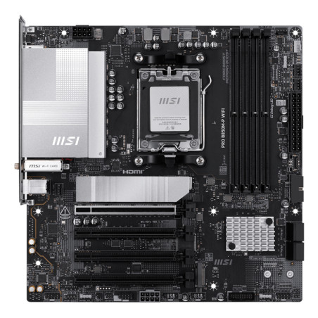 MSI PRO B850M-P WIFI PRO B850M-P WIFI, AMD, Zócalo AM5, AMD Ryzen 7000 Series, AMD Ryzen 8000 Series, AMD Ryzen 9000 Series,