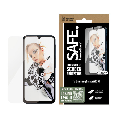PanzerGlass SARNUWFG38541 SAFE. by ® Screen Protector Samsung Galaxy A26 5G | Ultra-Wide Fit w. EasyAligner, Samsung, Samsung