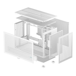 DeepCool R-CH260-WHNGM0-G-1 CH260 WH, Micro Torre, PC, Blanco, micro ATX, Mini-ATX, Mini-ITX, Acrilonitrilo butadieno estireno 2