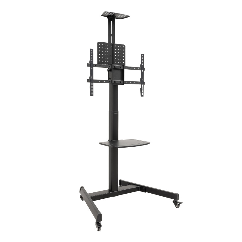 TooQ FS1184M-B “COMETA” Soporte de Suelo con Ruedas con Regulación de Altura para Pantallas 37"- 70", Rotación 90°,