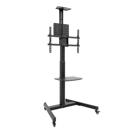 TooQ FS1184M-B “COMETA” Soporte de Suelo con Ruedas con Regulación de Altura para Pantallas 37"- 70", Rotación 90°,