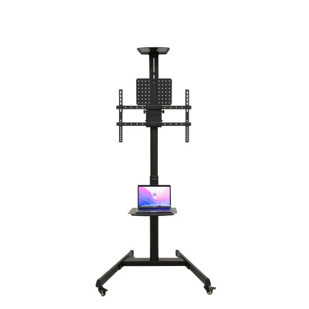 TooQ FS1184M-B “COMETA” Soporte de Suelo con Ruedas con Regulación de Altura para Pantallas 37"- 70", Rotación 90°,