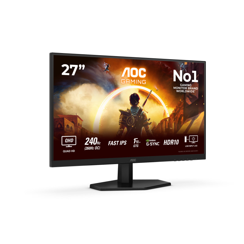 AOC Q27G42ZE G4 Q27G42ZE, 68,6 cm (27"), 2560 x 1440 Pixeles, Quad HD, LCD, 1 ms, Negro, Rojo