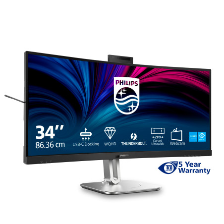 Philips 34B2U6603CH/00 6000 series 34B2U6603CH/00, 86,4 cm (34"), 3440 x 1440 Pixeles, Wide Quad HD, LCD, 4 ms, Gris
