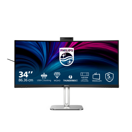 Philips 34B2U6603CH/00 6000 series 34B2U6603CH/00, 86,4 cm (34"), 3440 x 1440 Pixeles, Wide Quad HD, LCD, 4 ms, Gris