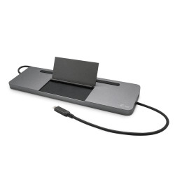 i-tec C31FLATPRO100 Metal SB-C Ergonomic 4K 3x Display Docking Station with Power Delivery 85 W + Universal Charger 100 W, 2