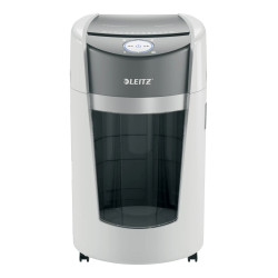 Leitz 83600000 Destructora de Papel IQ OptiMax Office Microcorte Seguridad P5 35L - Blanca, Microcorte, 22,3 cm, 2 x 15 mm, 35