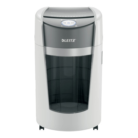 Leitz 83600000 Destructora de Papel IQ OptiMax Office Microcorte Seguridad P5 35L - Blanca, Microcorte, 22,3 cm, 2 x 15 mm, 35