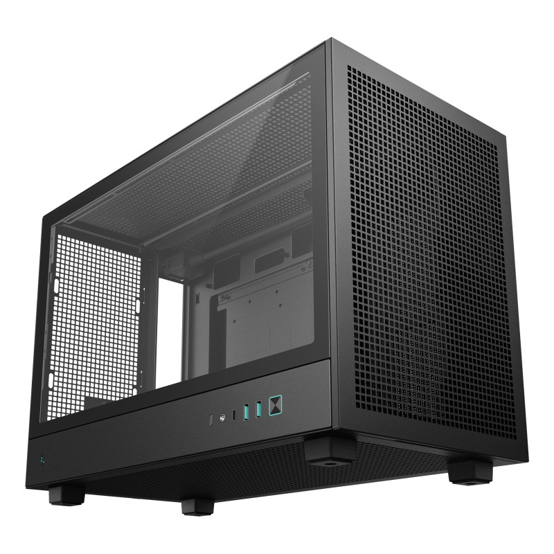 DeepCool R-CH260-BKNGM0-G-1 CH260, Micro Torre, PC, Negro, micro ATX, Mini-ATX, Mini-ITX, Acrilonitrilo butadieno estireno