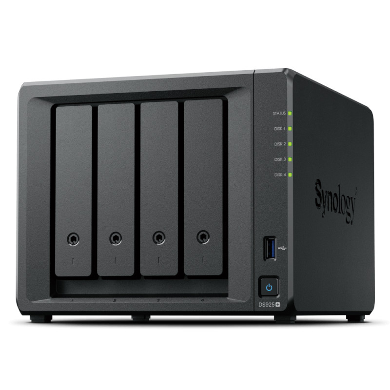 Synology DS925+ DiskStation DS925+, NAS, Ryzen Embedded, V1500B, 4 GB, DDR4, 0 TB