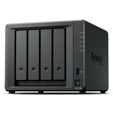 Synology DS925+ DiskStation DS925+, NAS, Ryzen Embedded, V1500B, 4 GB, DDR4, 0 TB