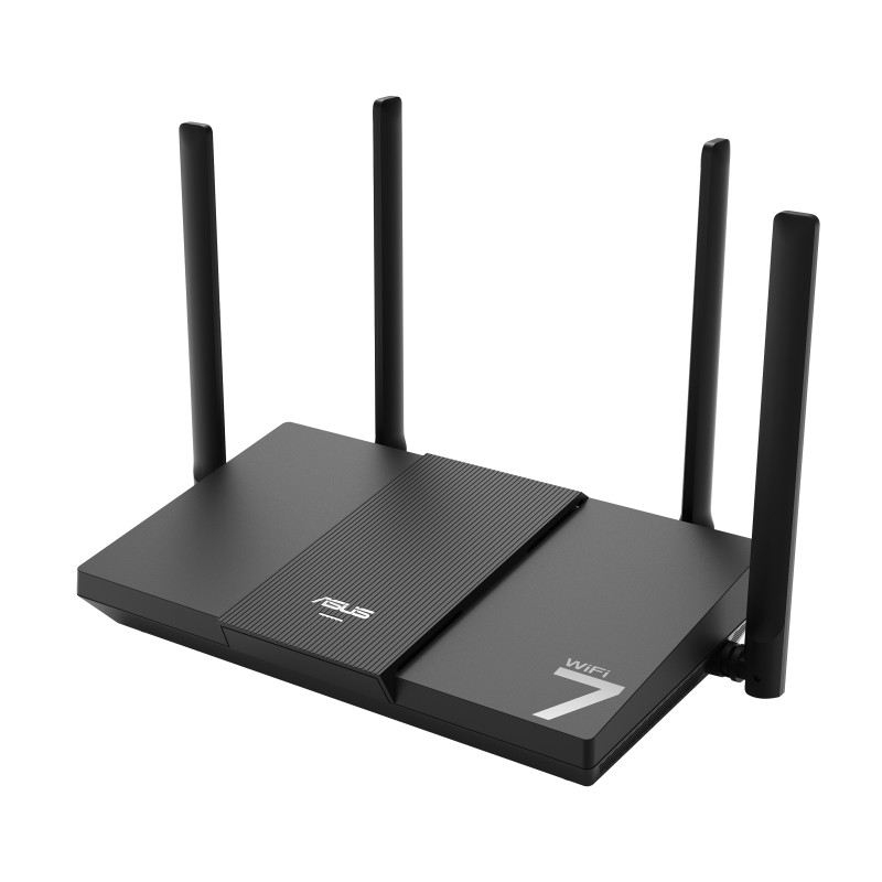 ASUS 90IG09U0-MO3S00 RT-BE50 BE3600, Wi-Fi 7 (802.11be), Doble banda (2,4 GHz / 5 GHz), Ethernet, Negro, Router de sobremesa