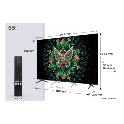 TCL 65C6K C6K 65C6K, 165,1 cm (65"), 3840 x 2160 Pixeles, QD-Mini LED, Smart TV, Wifi, Metálico