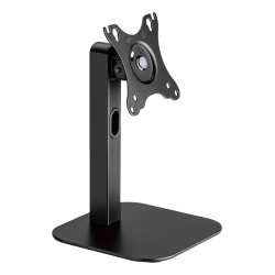AISENS DT24TSR-371 Soporte de Mesa Eco Giratorio e Inclinable Para Monitor/POS 2.5kg de 10"-24", Negro, 75 x 75 mm, 100 x 100