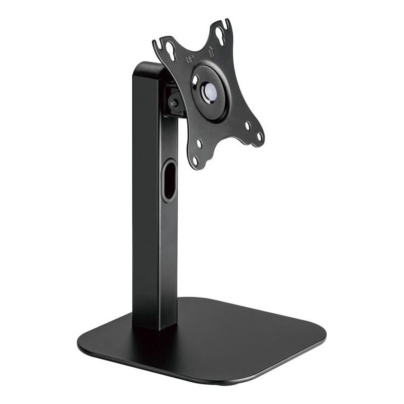 AISENS DT24TSR-371 Soporte de Mesa Eco Giratorio e Inclinable Para Monitor/POS 2.5kg de 10"-24", Negro, 75 x 75 mm, 100 x 100