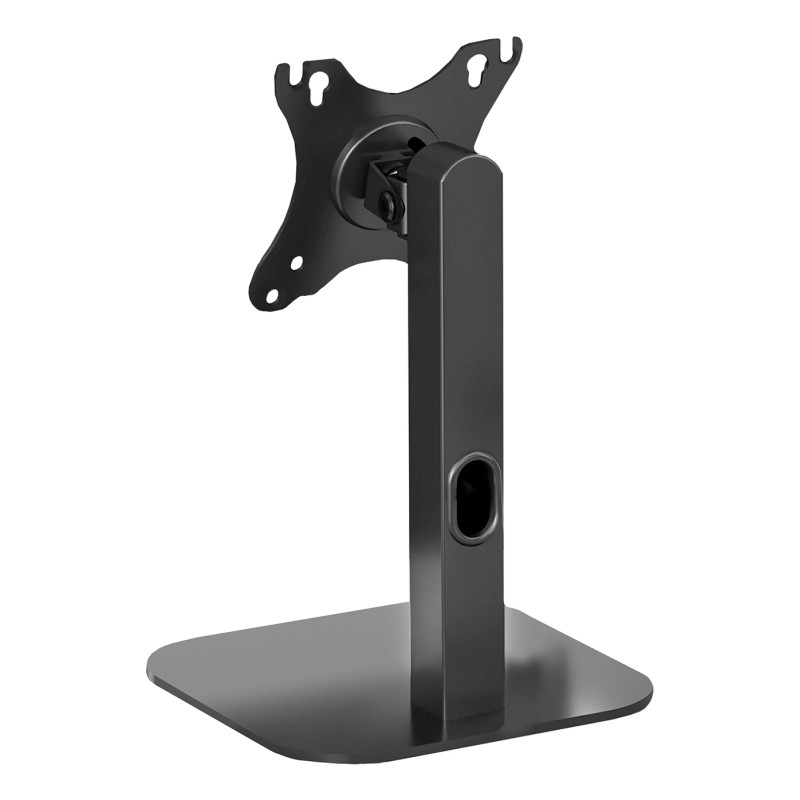 AISENS DT24TSR-371 Soporte de Mesa Eco Giratorio e Inclinable Para Monitor/POS 2.5kg de 10"-24", Negro, 75 x 75 mm, 100 x 100
