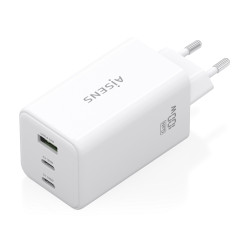 AISENS ASCH-100W3P051-W Cargador GaN 100W, 2x USB-C PD3.0 QC4.0 QC5.0, 1x USB-A QC3.0, Blanco, Interior, Corriente alterna, 20 2