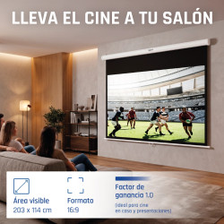 iggual IGG319291 Pantalla manual 16:9 92" 203x114 cm, Manual, 2,34 m (92"), 2,03 m, 114 cm, 16:9, Blanco mate 2