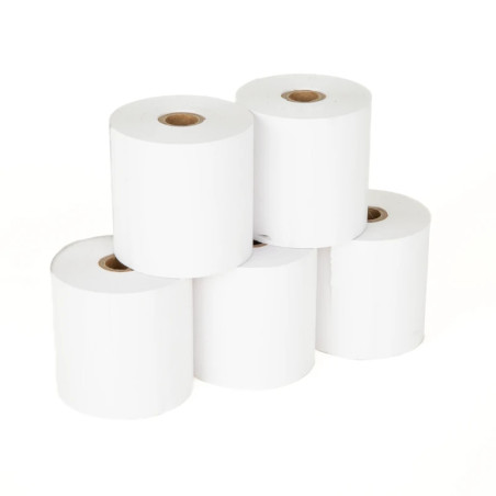 iggual IGG318911 Pack 5 rollos papel térmico sin BPA 57X57mm, 65 g/m², iggual, TP EASY 58, 57 mm, 5,7 cm, 1,3 cm