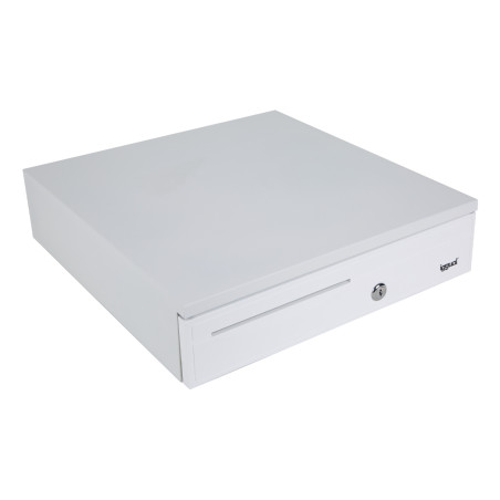 iggual IGG318782 Cajón portamonedas IRON-30PW 5+5 BlancoPuro, Cajón de efectivo electrónico, Blanco, Acero inoxidable, 12 V,