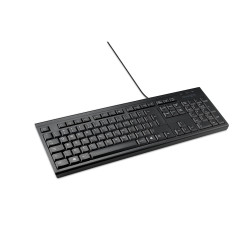 Kensington K63727ES Teclado de tamaño completo con cable KB100 EQ, Completo (100%), Alámbrico, Negro