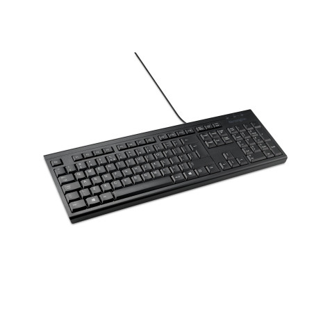 Kensington K63727ES Teclado de tamaño completo con cable KB100 EQ, Completo (100%), Alámbrico, Negro