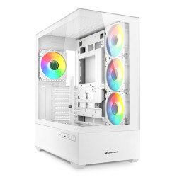 Sharkoon 4044951041701 AK6 RGB, PC, Blanco, ATX, micro ATX, Mini-ATX, Vidrio templado, Multi, 17 cm
