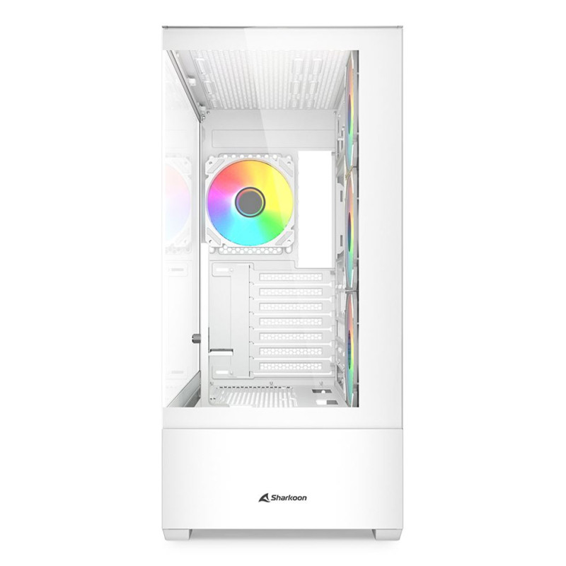 Sharkoon 4044951041701 AK6 RGB, PC, Blanco, ATX, micro ATX, Mini-ATX, Vidrio templado, Multi, 17 cm