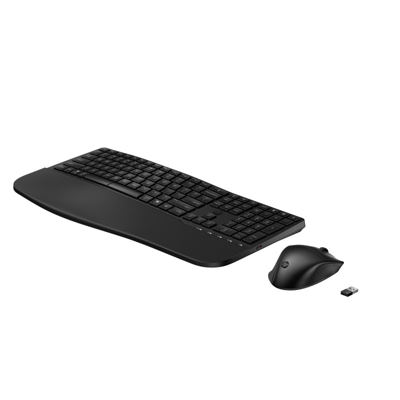 HP 8T6L7UT Combo de teclado y ratón de modo dual 685 Comfort, Completo (100%), Inalámbrico, RF Wireless + Bluetooth, Negro,