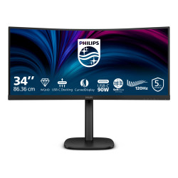 Philips 34B2U3600C/00 3000 series 34B2U3600C/00, 86,4 cm (34"), 3440 x 1440 Pixeles, Wide Quad HD, LCD, 4 ms, Negro