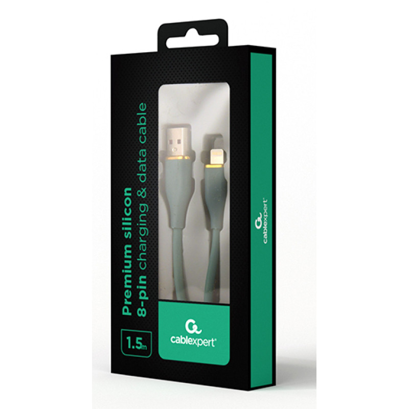 Gembird CC-USB2S-AM8PM-1.5M-G CC-USB2S-AM8PM-1.5M-G, 1,5 m, Lightning, USB A, Macho, Macho, Verde