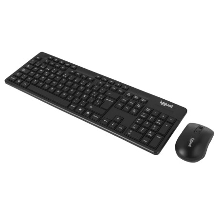 iggual IGG319277 Kit teclado ratón inalámbrico WMK-BUSINESS2, Completo (100%), Inalámbrico, RF inalámbrico, QWERTY, Negro,