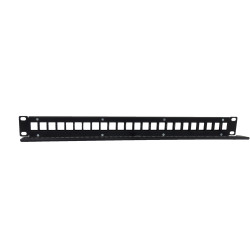 Phasak PA 3424 Panel frontal 19" RJ45 24P UTP Cat.6 Dual Block RJ45 - PA 3424, Montaje en bastidor, 1U, U/UTP (UTP), RJ45 (no
