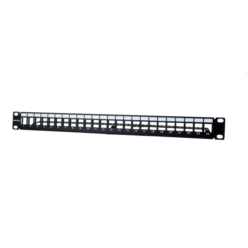 Phasak PA 3424 Panel frontal 19" RJ45 24P UTP Cat.6 Dual Block RJ45 - PA 3424, Montaje en bastidor, 1U, U/UTP (UTP), RJ45 (no