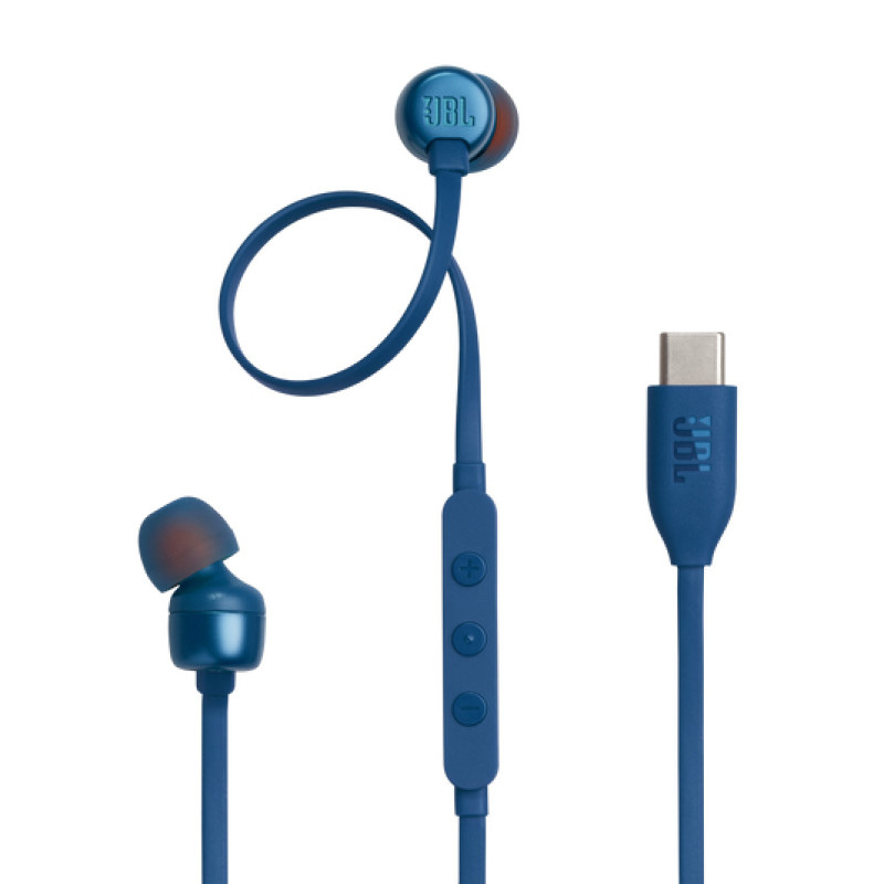 JBL JBLT310CBLU Tune 310C, Alámbrico, Llamadas/Música, 20 - 40000 Hz, 14,3 g, Auriculares, Azul