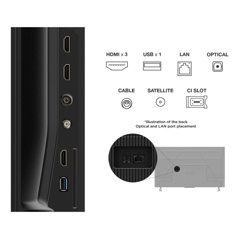 TCL 43P6K P6K 43P6K, 109,2 cm (43"), 3840 x 2160 Pixeles, LED, Smart TV, Wifi, Metálico