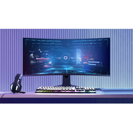 TCL 34R83Q R83 34R83Q, 94 cm (37"), 3440 x 1440 Pixeles, UltraWide Quad HD, LED, 1 ms, Negro, Blanco