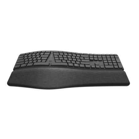 Trust 25704 Keyra Teclado inalámbrico multidispositivo ergonómico, Completo (100%), Inalámbrico, RF Wireless + Bluetooth,