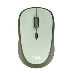 Trust 24552 Yvi+, mano derecha, Óptico, RF inalámbrico, 1600 DPI, Negro, Verde 2