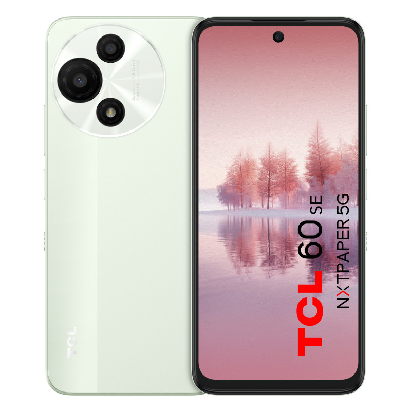 TCL T521K-2BLCA112 60 SE NXTPAPER 5G, 17 cm (6.7"), 8 GB, 256 GB, 50 MP, Android 15, Verde, Color menta