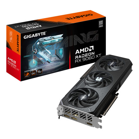 GIGABYTE GV-R9060XTGAMING OC-8GD Radeon RX 9060 XT GAMING OC 8G Tarjeta Gráfica - 8GB GDDR6, 128bit, PCI-E 5.0, 3320 MHz
