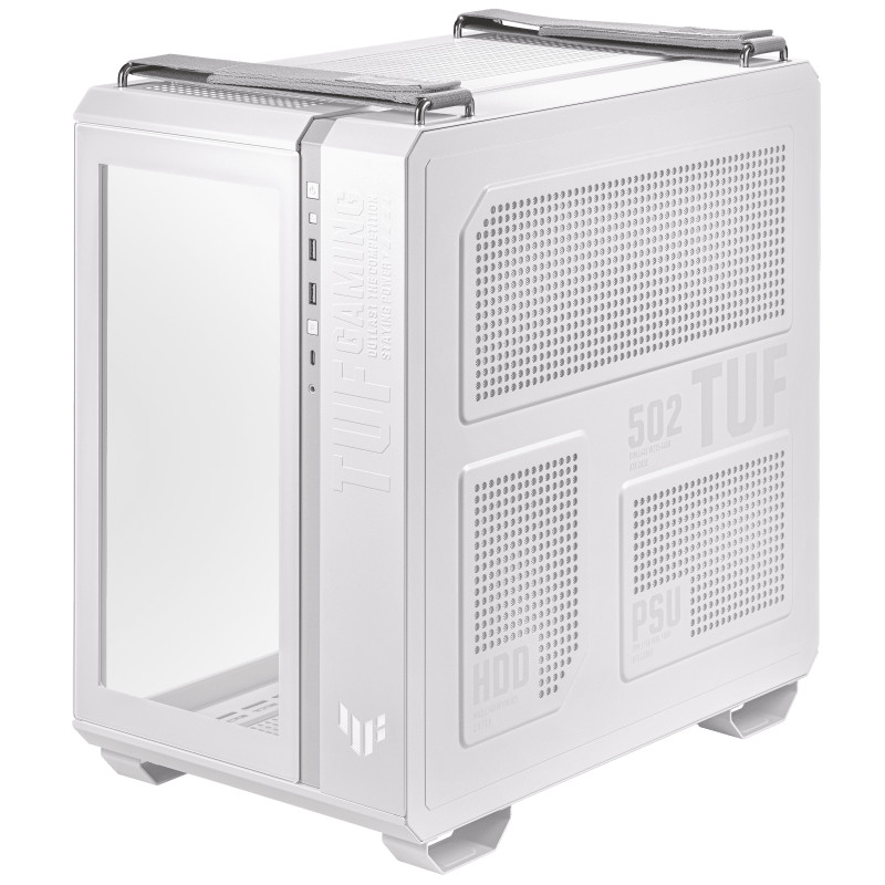 ASUS 90DC0093-B19000 TUF Gaming GT502 PLUS, Midi Tower, PC, Blanco, ATX, micro ATX, Mini-ITX, 16,3 cm, 40 cm