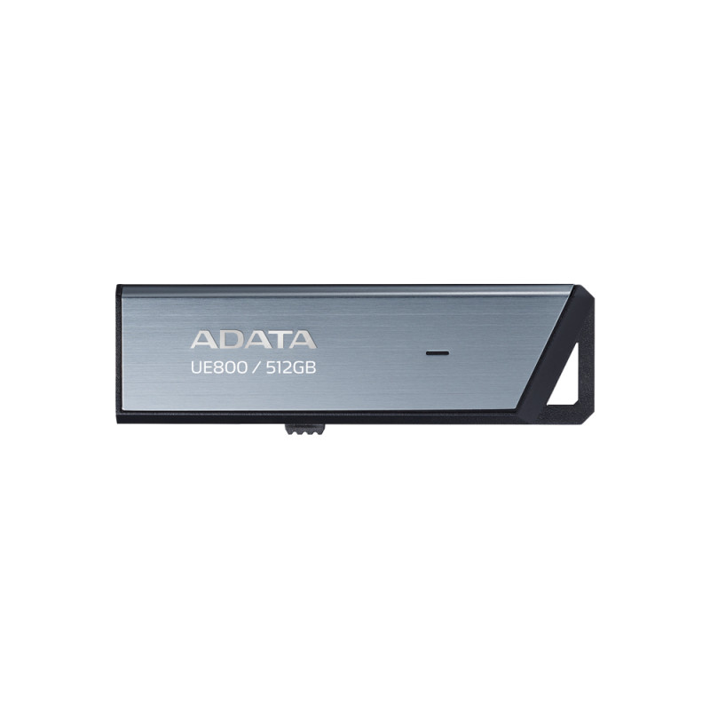 ADATA AELI-UE800-512G-CSG UE800, 512 GB, USB Tipo C, 3.2 Gen 2 (3.1 Gen 2), 1000 MB/s, Deslizar, Plata