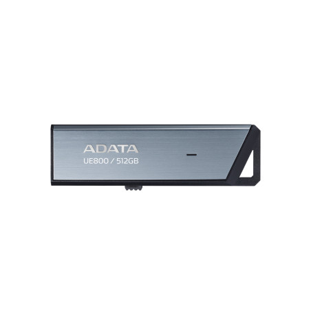 ADATA AELI-UE800-512G-CSG UE800, 512 GB, USB Tipo C, 3.2 Gen 2 (3.1 Gen 2), 1000 MB/s, Deslizar, Plata