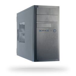 Chieftec HT-01B-350GPB HT-01B-350GPB, Midi Tower, PC, Negro, micro ATX, SECC, 14 cm