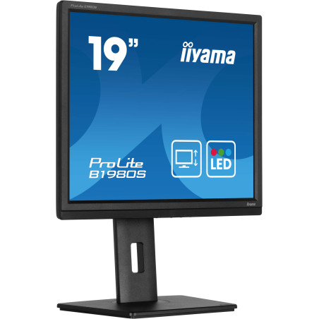 iiyama B1980S-B1 ProLite B1980S-B1, 48,3 cm (19"), 1280 x 1024 Pixeles, VGA, LED, 3 ms, Negro